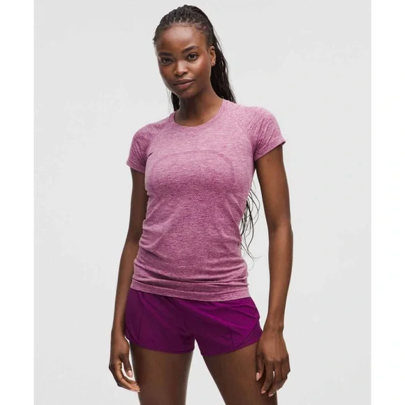 NWOT Lululemon Swiftly Short Sleeve Tee Hip Length Chilled Grape/Pink Haze 💗💜 - Picture 6 of 8